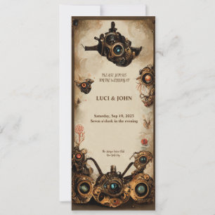 Faire-part de mariage Steampunk