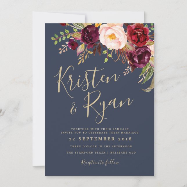 Faire-part de mariage - Suite Lucy (Devant)