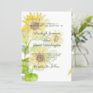 Faire-part de mariage Sunflower