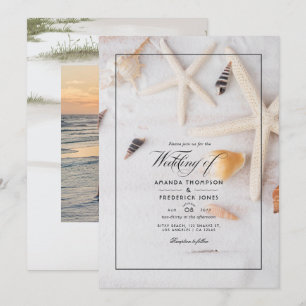 Faire-part de mariage sur la plage en été