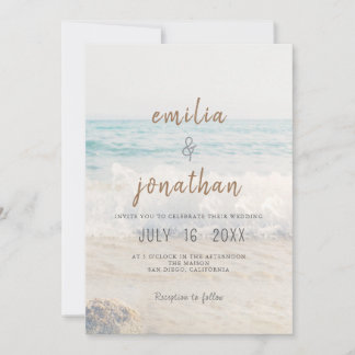 Faire-part de mariage sur la plage Mariage au bord