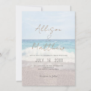 Faire-part de mariage sur la plage Mariage au bord