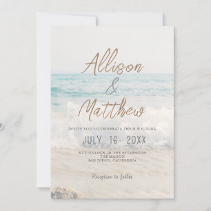 Faire-part de mariage sur la plage Mariage au bord