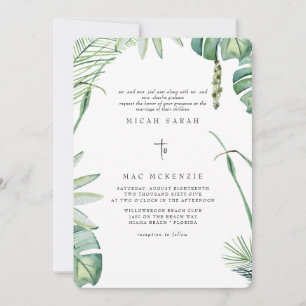 Faire-part de mariage sur la plage Tropiques Deux