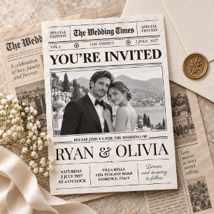 Faire-part de mariage sur le modèle d'une photo de