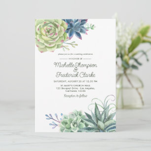 Faire-part de mariage sur les succulentes de cactu