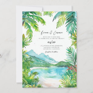 Faire-part de mariage sur une île de destination