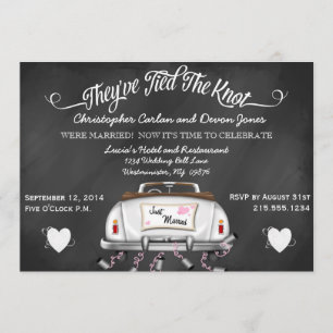 Faire-Part de Mariage Tableau Noir Convertible Vin