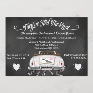 Faire-Part de Mariage Tableau Noir Convertible Vin