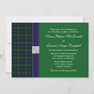 Faire-part de mariage Tartan Black Watch
