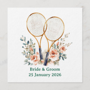 Faire-part de mariage Tennis Save the date