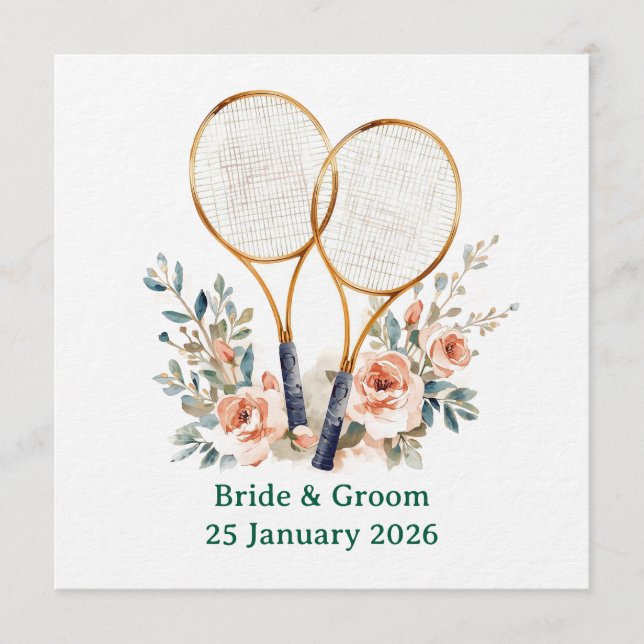 Faire-part de mariage Tennis Save the date  (Devant)