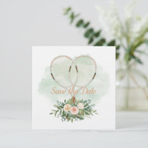 Faire-part de mariage Tennis Save the date