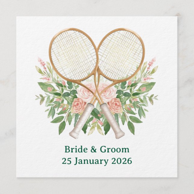 Faire-part de mariage Tennis Save the Date  (Devant)