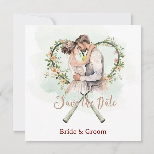 Faire-part de mariage Tennis Save the Date  (Devant)