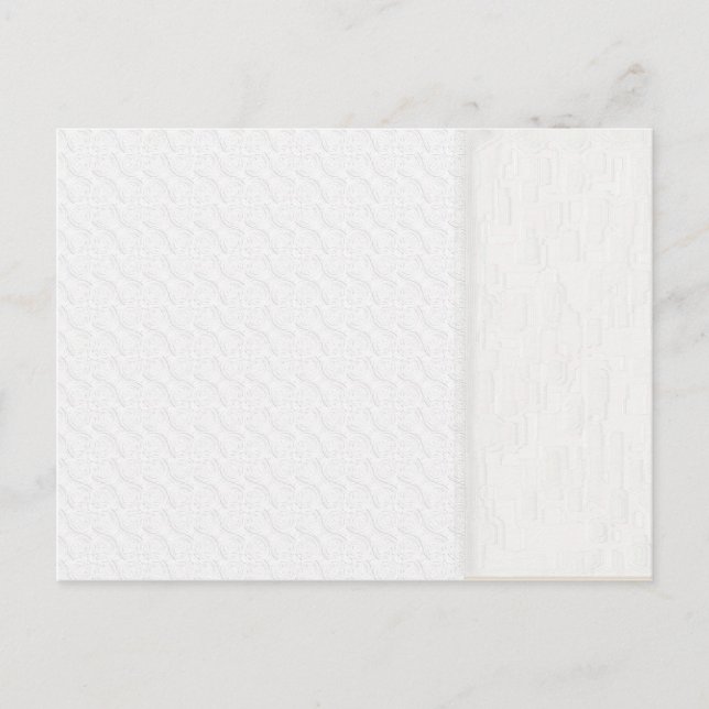 Faire-part de mariage texture blanche uni vintage (Devant)