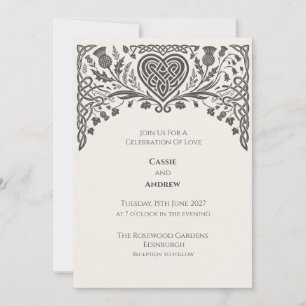 Faire-part de mariage Thistle Celtic Knot