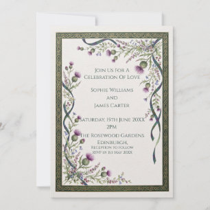 Faire-part de mariage Thistle celtique