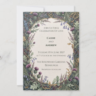 Faire-part de mariage Thistle celtique