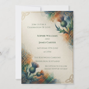 Faire-part de mariage Thistle Teal Lunatique