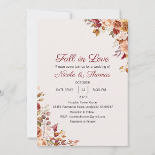 Faire-part de mariage, tomber dans l'amour Mariage