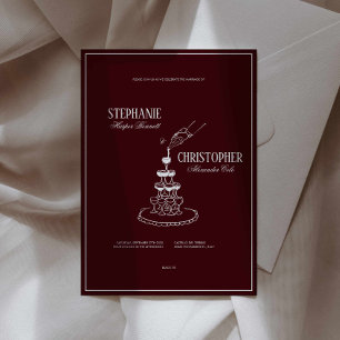 Faire-part de mariage Tour de Champagne Bourgogne 