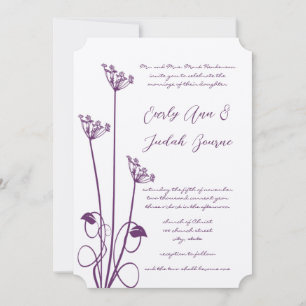 Faire-part de mariage Tourbillon Fleur Sauvage Pru