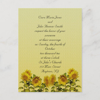 Faire-part de mariage tournesol