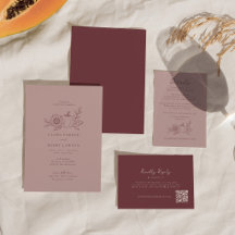Faire-part de mariage tournesol citrouille rose po