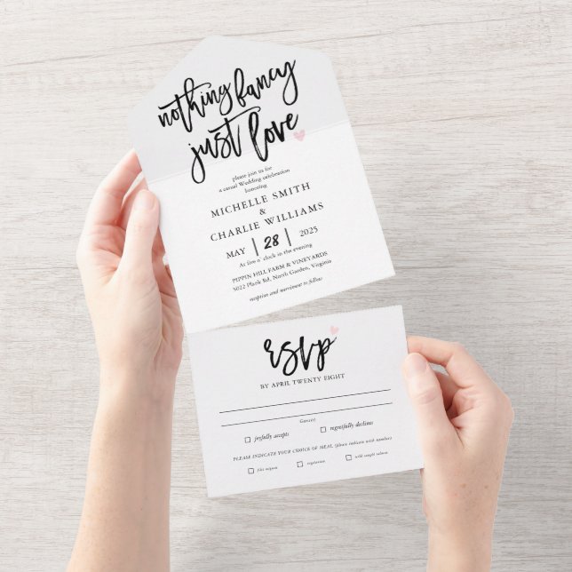 Faire-Part de Mariage Tout-en-Un (Déchirure)