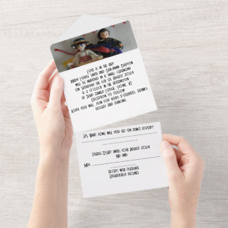 faire-part de mariage tout en un