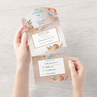 Faire-Part de Mariage Tout-en-Un