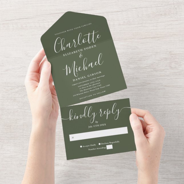 Faire-Part de Mariage Tout-en-Un (Déchirure)
