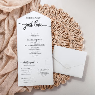 Faire-part de mariage tout-en-un avec carte-répons