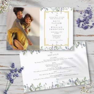 Faire-Part de Mariage Tout en Un avec Photo de Ver