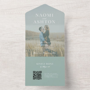 Faire-part de mariage tout-en-un avec superpositio