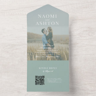 Faire-part de mariage tout-en-un avec superpositio