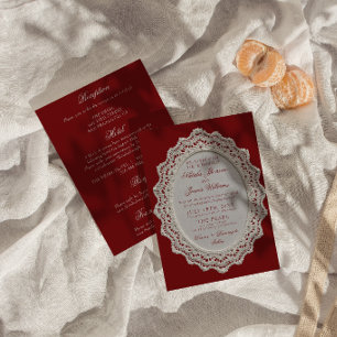 Faire-Part de Mariage Tout en Un Broderie de Papie