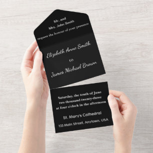 Faire-Part de Mariage Tout-en-Un   Enterrement de 