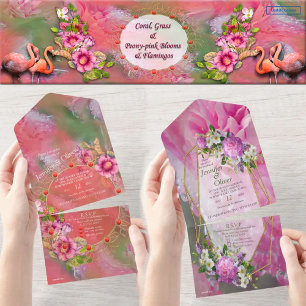 Faire-part de mariage tout-en-un Fantaisie d'hiver