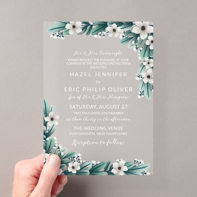 Faire-Part de Mariage Traditionnel avec Verdure et (In situ (ordinateur de poche))