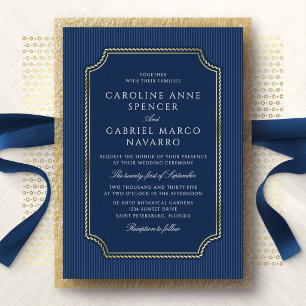 Faire-part de mariage traditionnel sur le thème na