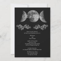 Faire-part de mariage triple lune