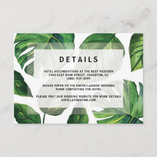 Faire-part de mariage tropicale, Carte de Mariage 