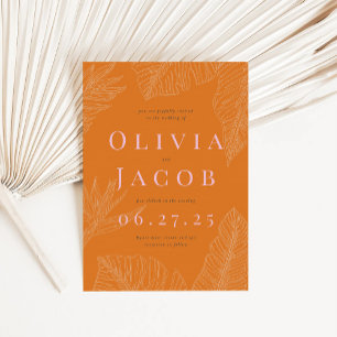 Faire-part de mariage tropicale moderne