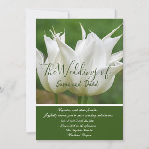 Faire-part de mariage tulipe blanche