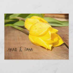 Faire-part de mariage "Tulipe jaune"