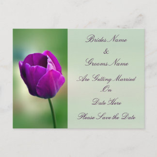 Faire-part de mariage Tulipe violette