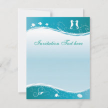 Faire-part de mariage Turquoise Beach