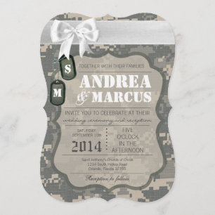 faire-part de mariage uniforme d'ACU Camo du 7h du